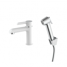 Змішувач для раковини Qtap Grand (з гігієнічним душем) QTGRA272CRW45671 Chrome/White Змішувач для раковини Qtap Grand (з гігієнічним душем) QTGRA272CRW45671 Chrome/White