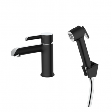 Змішувач для раковини Qtap Grand (з гігієнічним душем) QTGRA272CRB45672 Chrome/Black Змішувач для раковини Qtap Grand (з гігієнічним душем) QTGRA272CRB45672 Chrome/Black