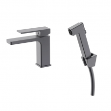 Змішувач для раковини Qtap Gemini (з гігієнічним душем) QTGEM272GMB45692 Gunmetal Black PVD