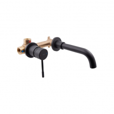 Змішувач для раковини Qtap Scorpio прихованого монтажу QTSCOR3050105B Black Matt