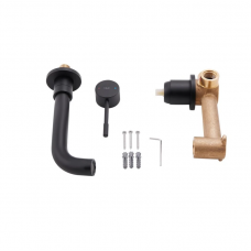 Змішувач для раковини Qtap Scorpio прихованого монтажу QTSCOR3050105B Black Matt