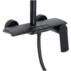 Душова система універсальна Qtap Slavonice на три споживача (з виливом) QTSLA111BLM45906 Black Matt Душова система універсальна Qtap Slavonice на три споживача (з виливом) QTSLA111BLM45906 Black Matt