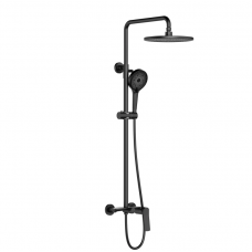 Душова система для душу Qtap Slavonice на два споживача QTSLA110BLM45914 Black Matt