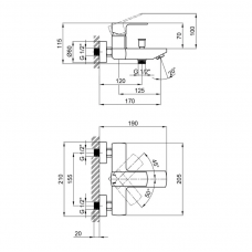 Змішувач для ванни Qtap Lipno QTNH3023101DG Graphite Змішувач для ванни Qtap Lipno QTNH3023101DG Graphite