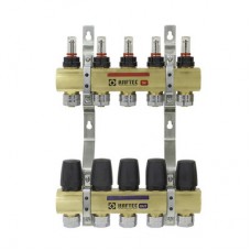Колекторний блок з витратомірами та євроконусами Raftec GOLD 1"х6 LCR-1.6