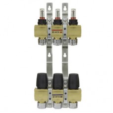 Колекторний блок з витратомірами та євроконусами Raftec GOLD 1"х4 LCR-1.4